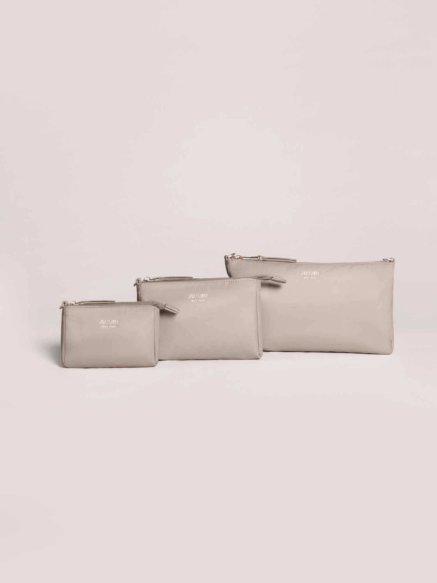 JuJuBe 3-Piece Pouch Clutch Purse Set - Taupe- Bambi Baby