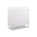 White Delta Children Saint 4 Drawer Dresser with Changing Top - Front View | Bambi Baby
