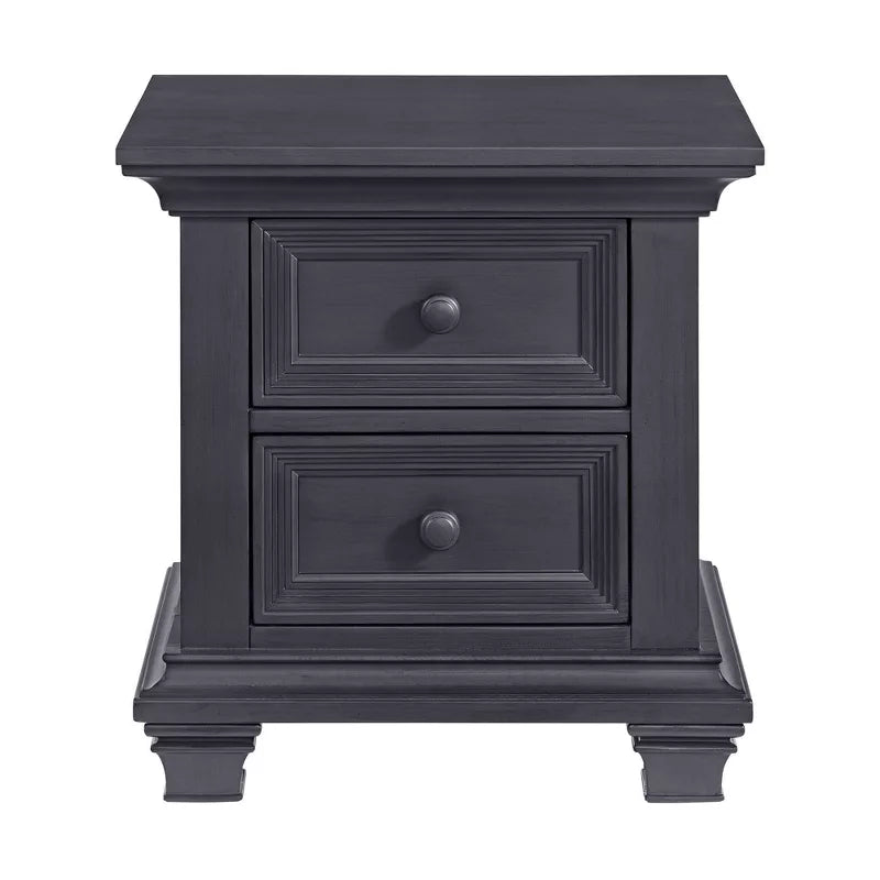 Oxford Baby Weston 2-Drawer Nightstand - Midnight Slate- Bambi Baby