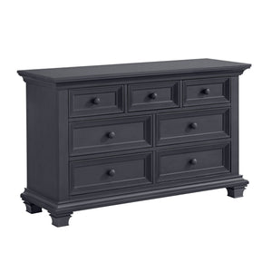 Midnight Slate Oxford Baby Weston 7-Drawer Dresser - Angle View | Bambi Baby