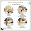 Tiny Love Black & White 4-in-1 Jump & Play Stationary Activity Center - Bambi Baby