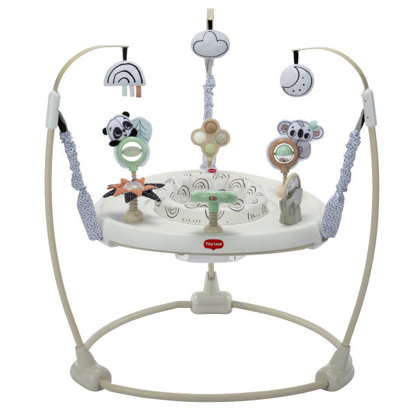 Tiny Love Black & White 4-in-1 Jump & Play Stationary Activity Center- Bambi Baby