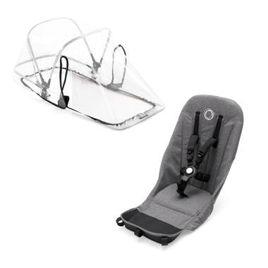 Bugaboo Donkey 2 Duo Fabric Set in Grey Melange- Bambi Baby
