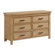 Soho Baby Mystic 6 Drawer Dresser - Honey Wood - Bambi Baby