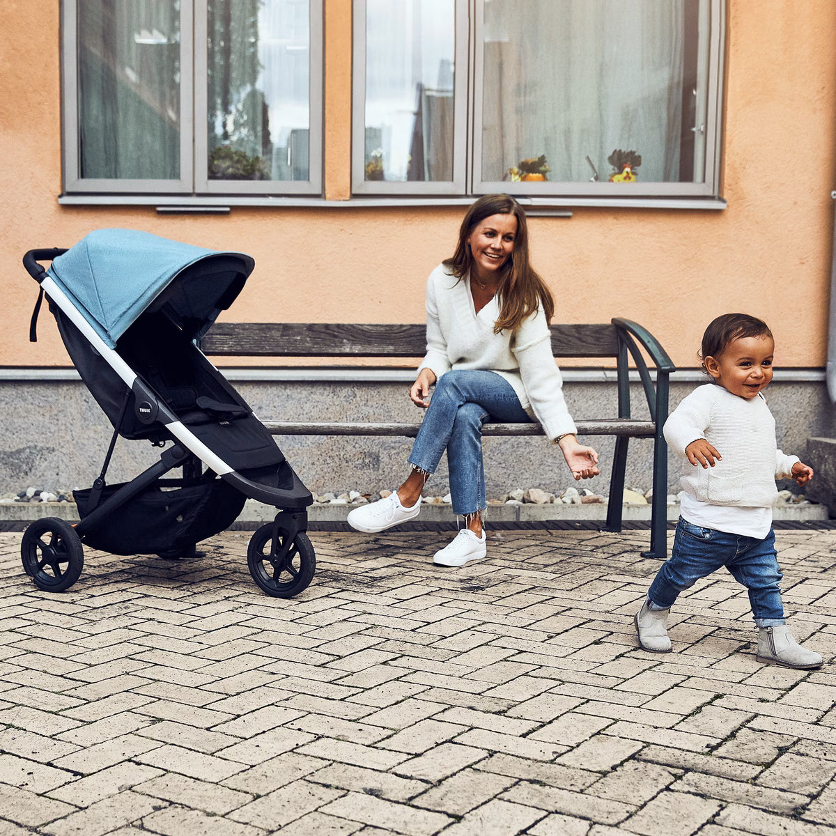 Thule Spring Compact Stroller - Grey Melange- Bambi Baby