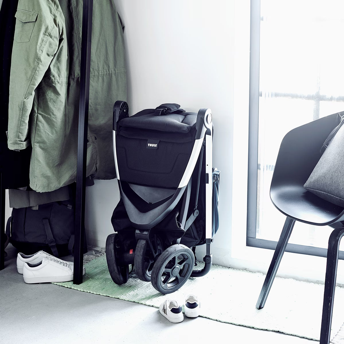 Thule Spring Compact Stroller - Grey Melange- Bambi Baby