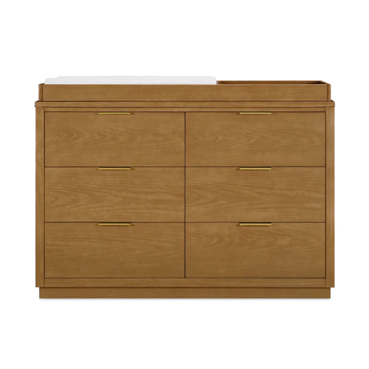 delta children teak brown dresser Delta Children Forever Natural 6-Drawer Dresser