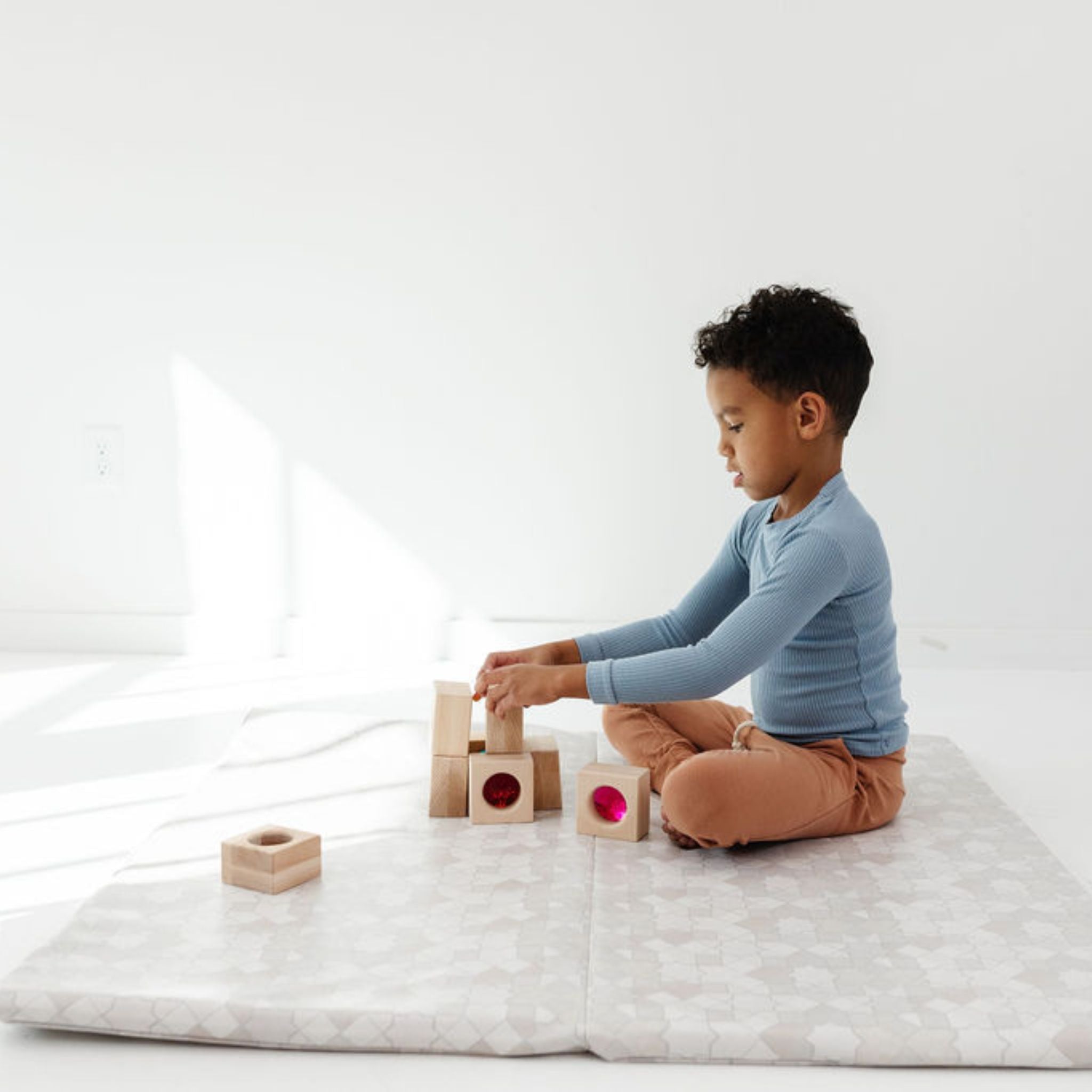 Toki Kids Grey Mosaic Vegan Leather Mat- Bambi Baby