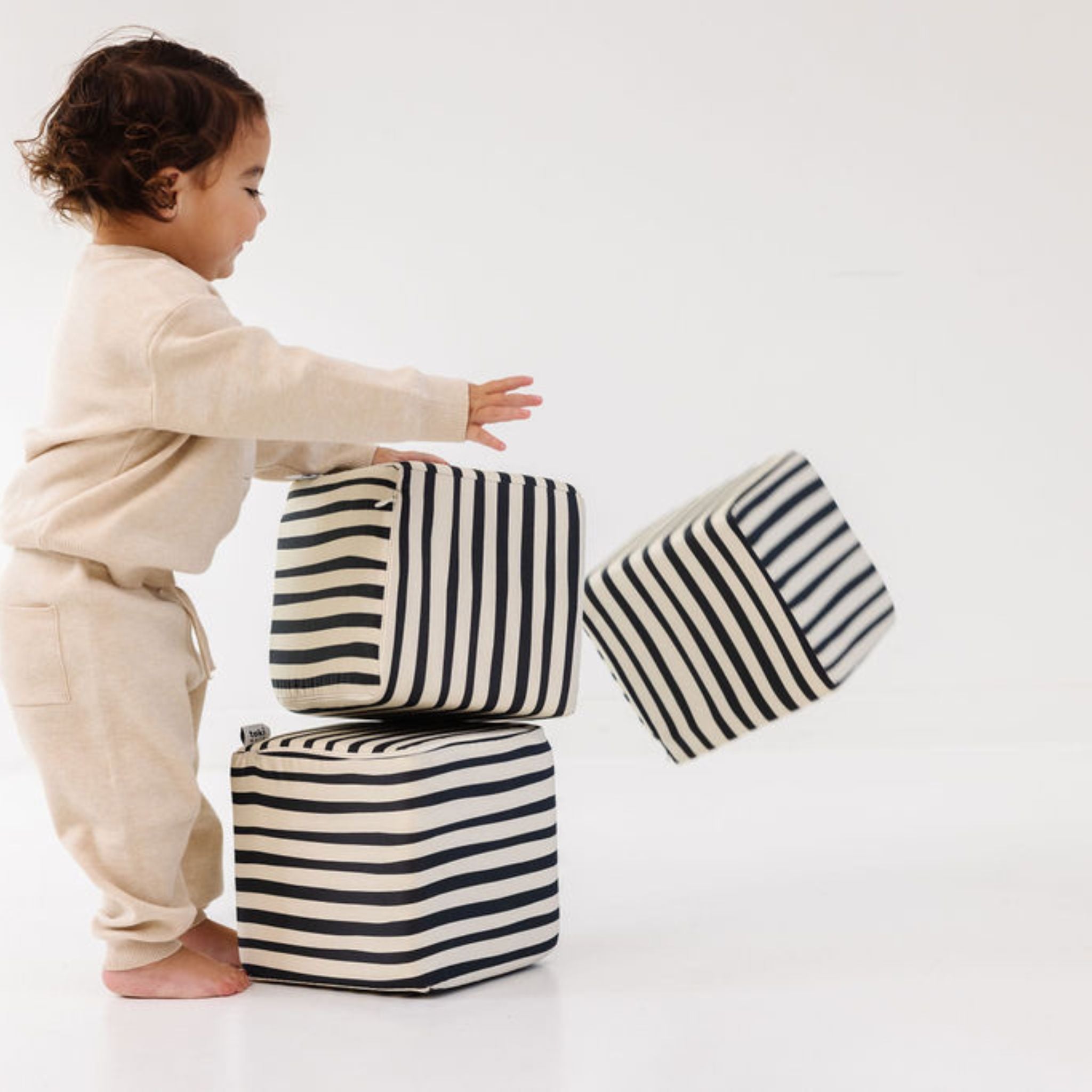 Toki Kids Bold Stripe Play Cube- Bambi Baby