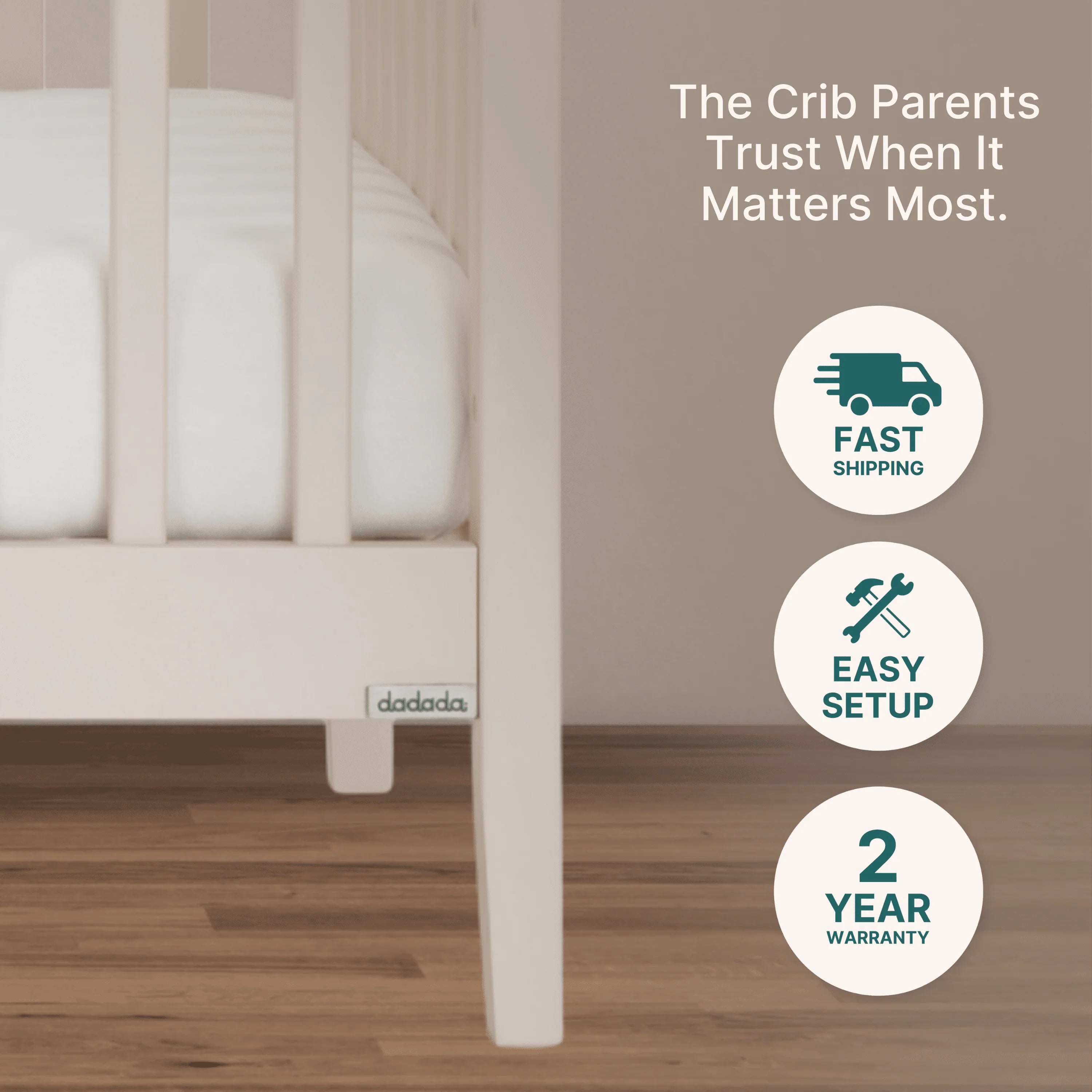 Berço conversível 3 em 1 Dadada Lala- Bambi Baby