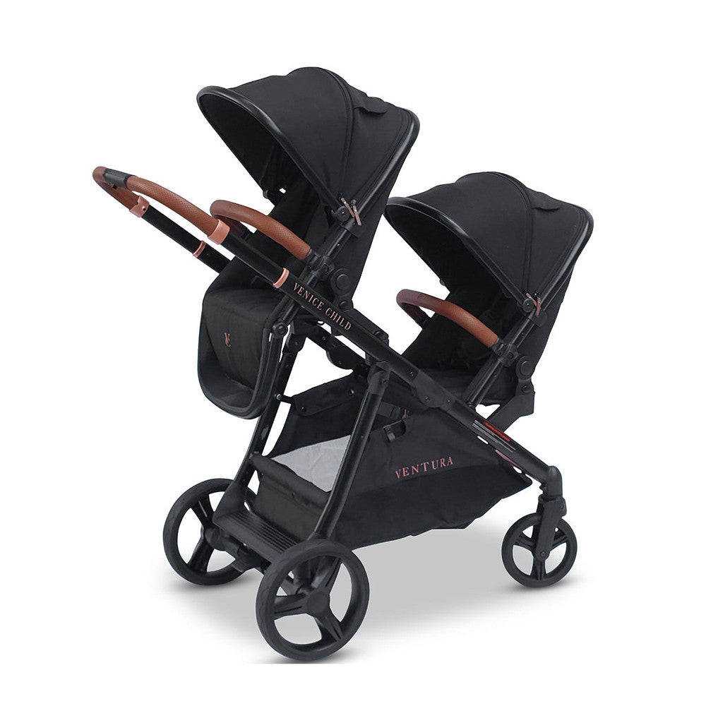 Venice Child Ventura Single to Double Sit-And-Stand Tandem Stroller with 2nd Toddler Seat- Bambi Baby