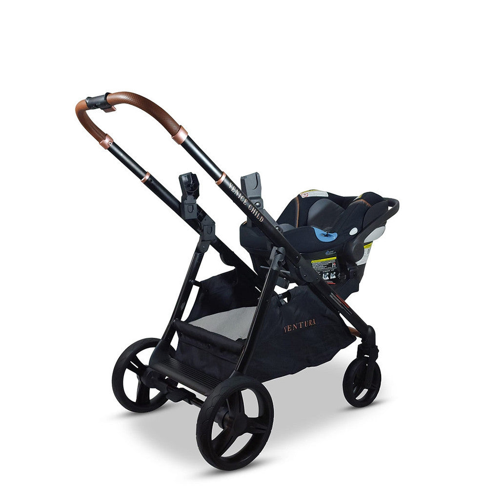 Venice Child Ventura Single to Double Sit-And-Stand Tandem Stroller in Shadow- Bambi Baby