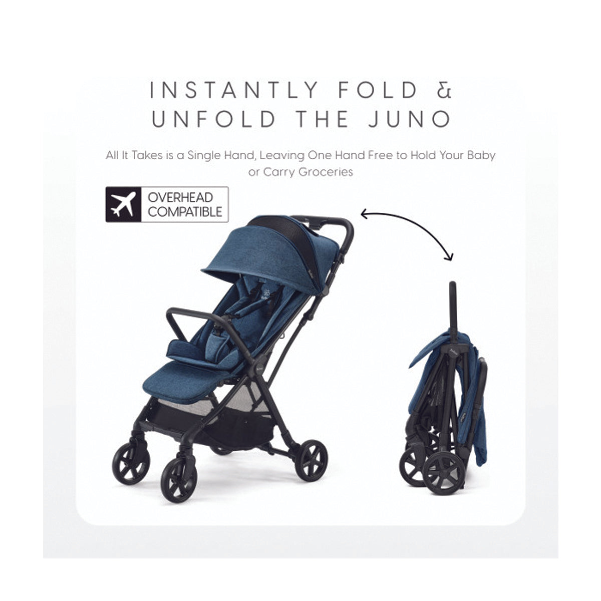 Bellini Juno Compact Everyday & Travel Stroller- Bambi Baby