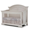 Brushed Ivory Fawn Baby Glacier Arched Convertible Crib - Front View | Bambi Baby