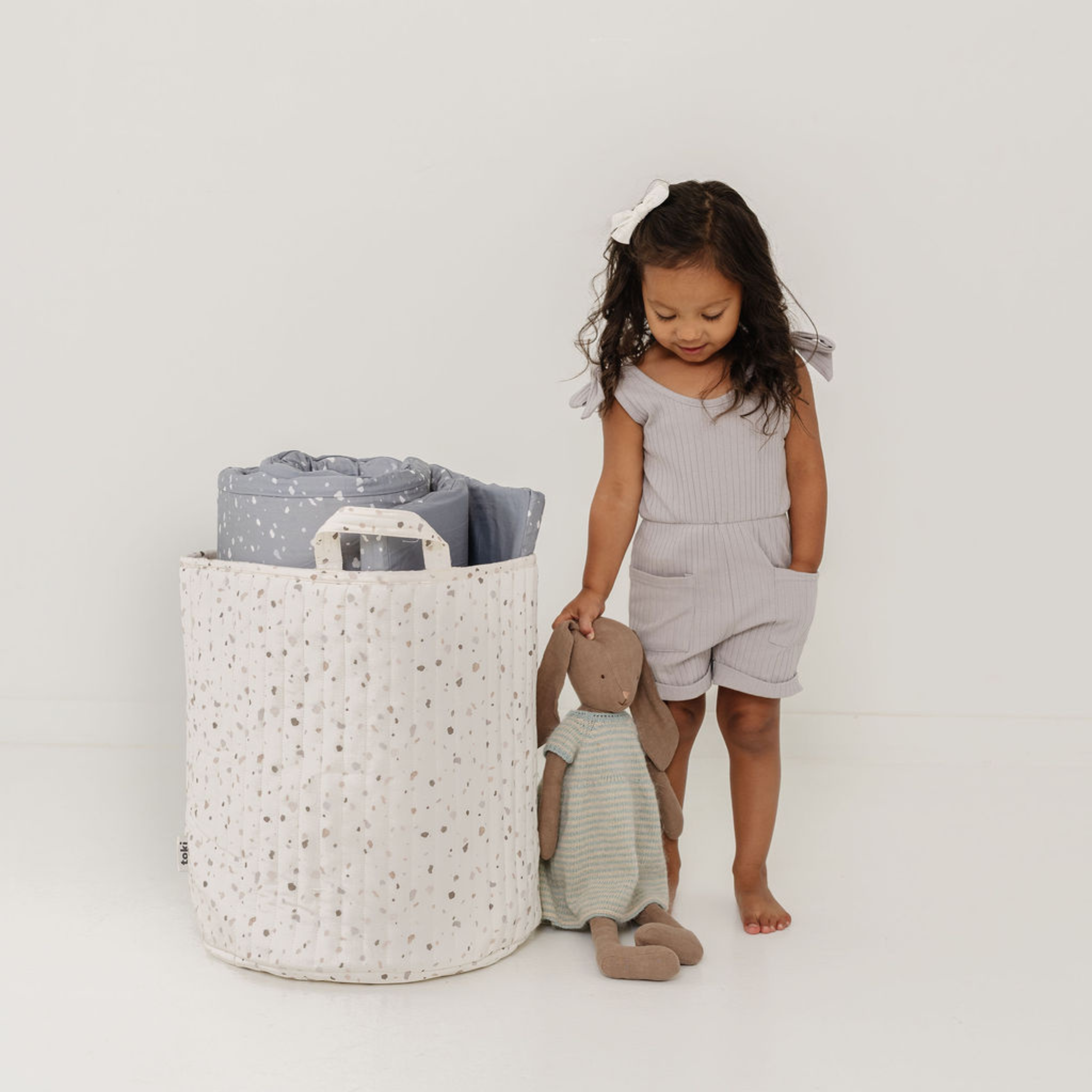 Toki Kids Terrazzo Chalk Storage Basket- Bambi Baby