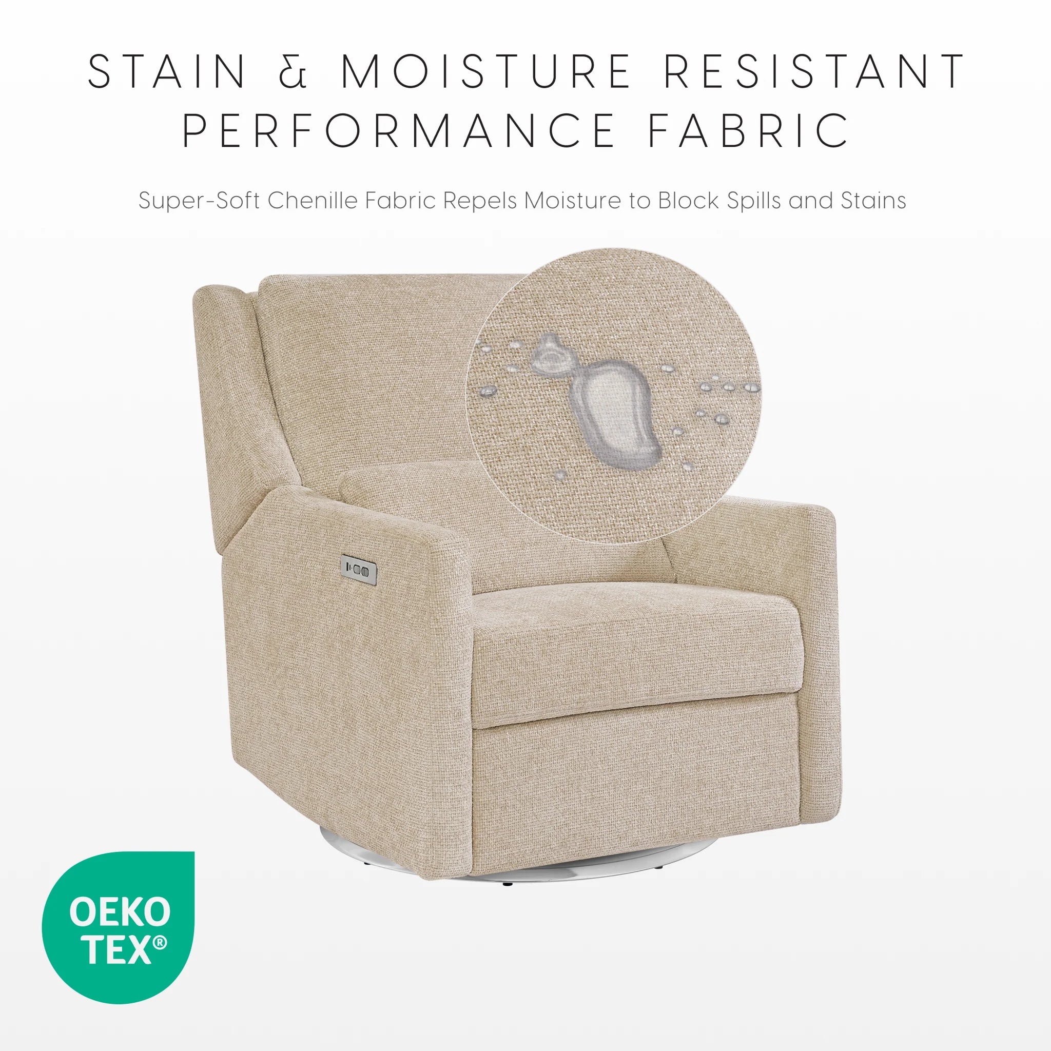 Bellini Seoul Power Recliner with USB-C Charging Ports- Bambi Baby