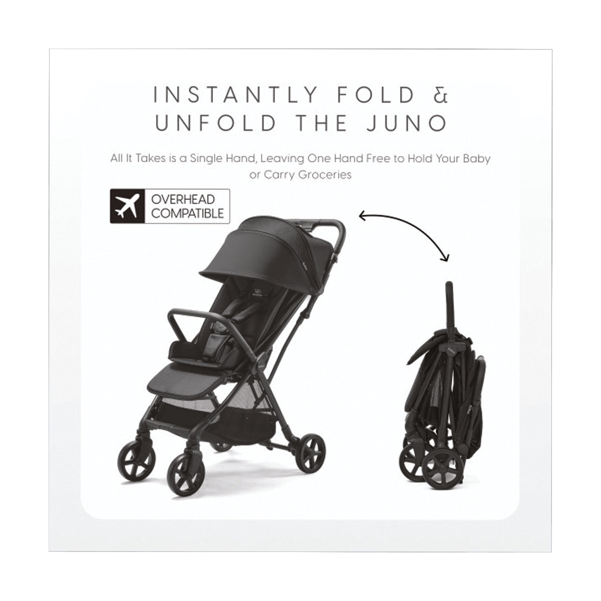 travel stroller one hand fold Bellini Juno Compact Everyday & Travel Stroller