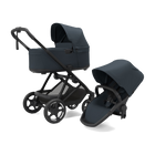 Darkest Blue Thule Charm 2-in-1 Stroller with Bassinet and Toddler Seat - 3/4 View | Bambi Baby