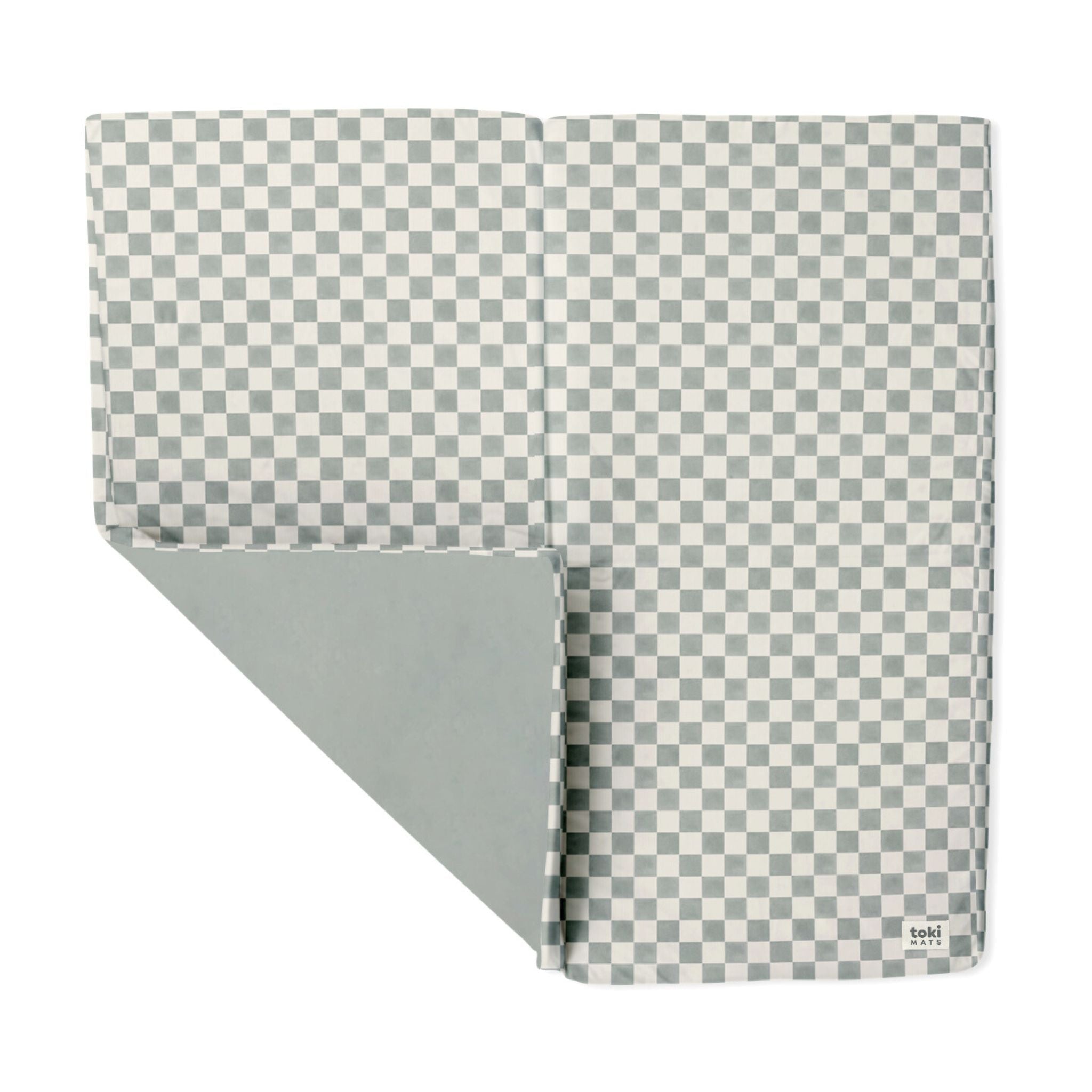 Toki Kids Checker Matcha Organic Cotton Mat- Bambi Baby