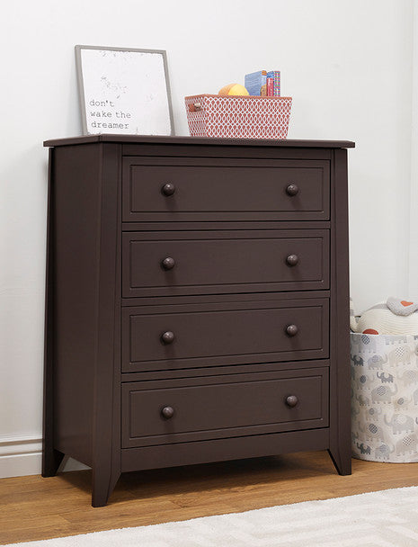 Sorelle Brittany 4 Dr Dresser in Espresso- Bambi Baby