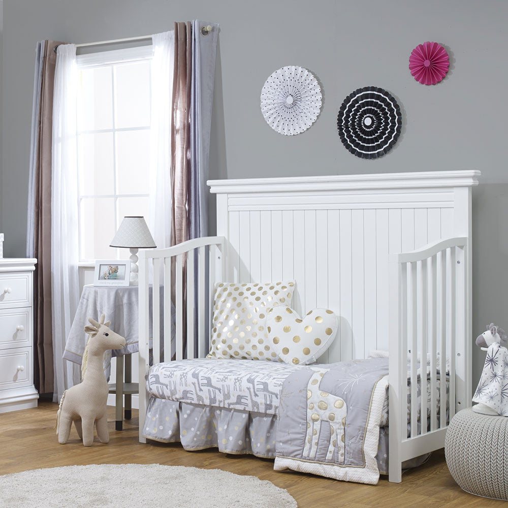 Sorelle Primo Convertible Crib in White- Bambi Baby