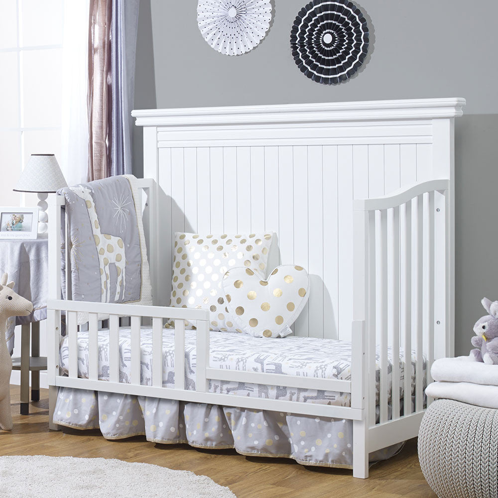 Sorelle Primo Convertible Crib in White- Bambi Baby
