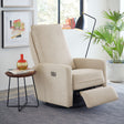 Melhores cadeiras Calli Power Tilt Headrest Swivel glider Recliner - Bambi Baby