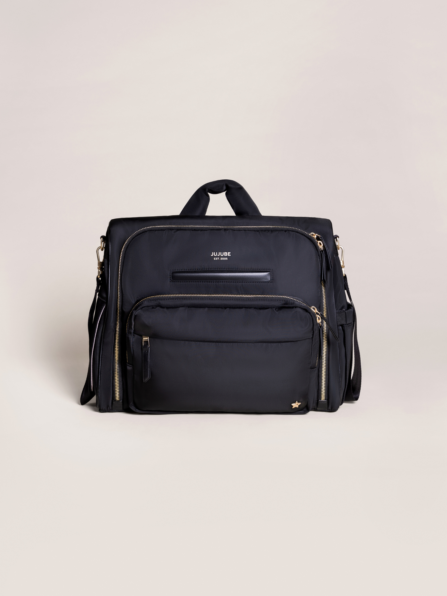 JuJuBe Satchel Diaper Bag - Black- Bambi Baby