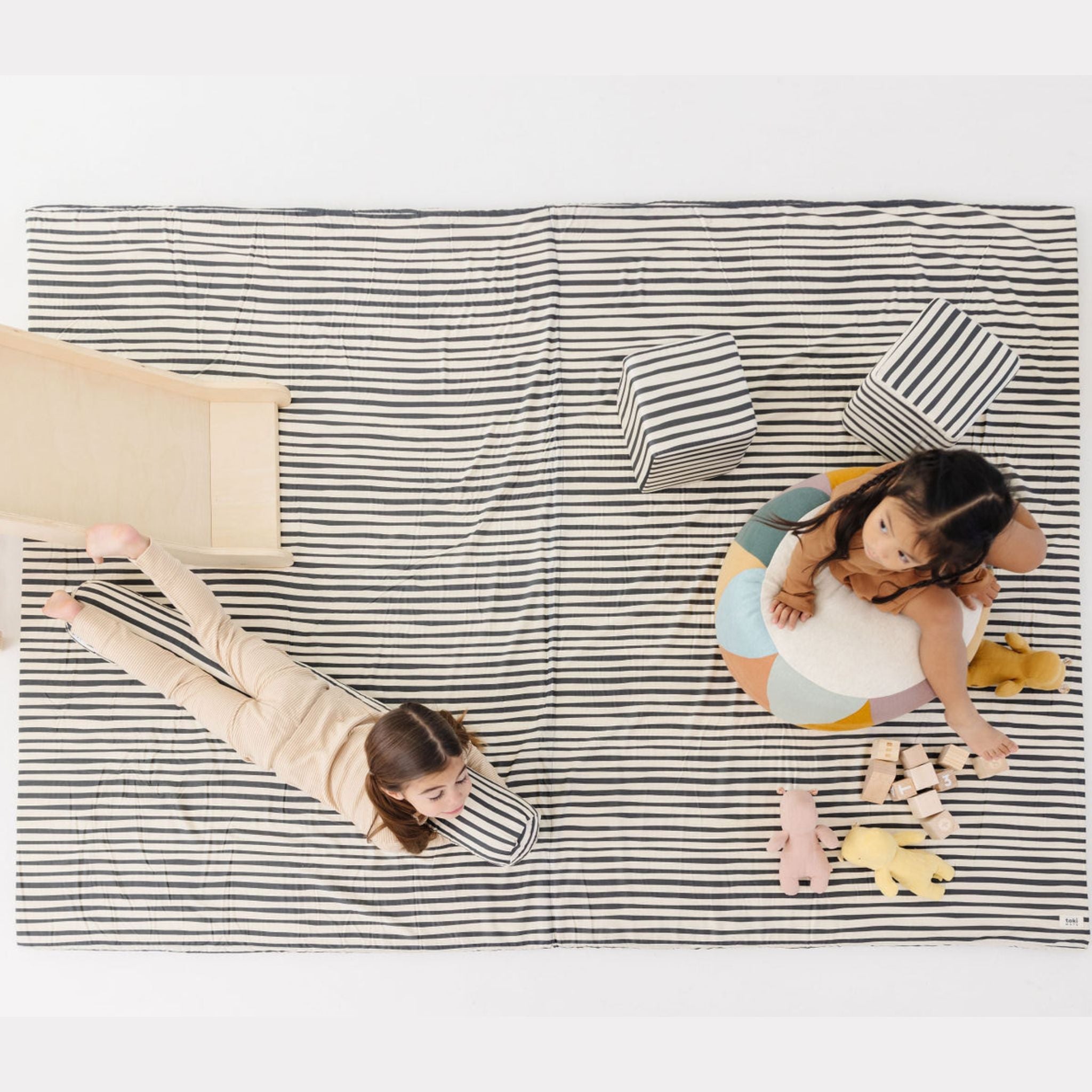 Toki Kids Bold Stripe Organic Cotton Mat- Bambi Baby