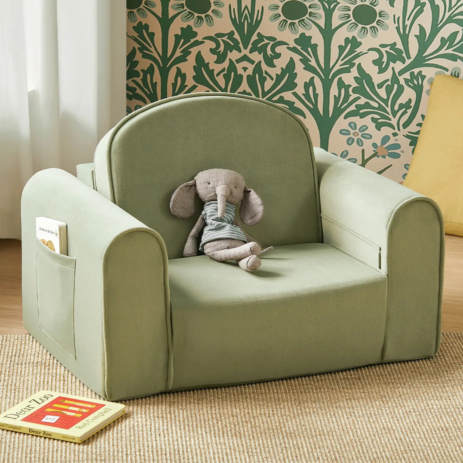 Tiny Land® GentleSnug Kid Chair - Sage- Bambi Baby