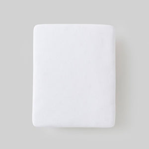 White Cotton Silver Cross Slumber Sleep Sheet - Flat Lay | Bambi Baby