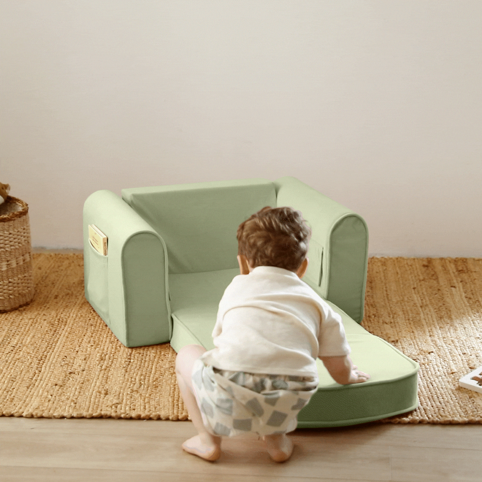 Tiny Land® GentleSnug Kid Chair - Sage- Bambi Baby