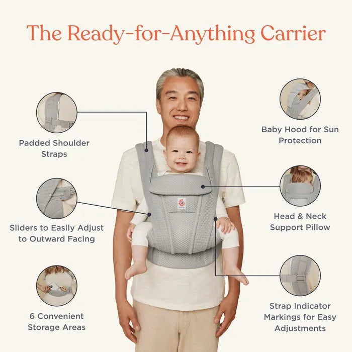 Ergobaby Omni Deluxe Linen Baby Carrier - Natural Linen- Bambi Baby