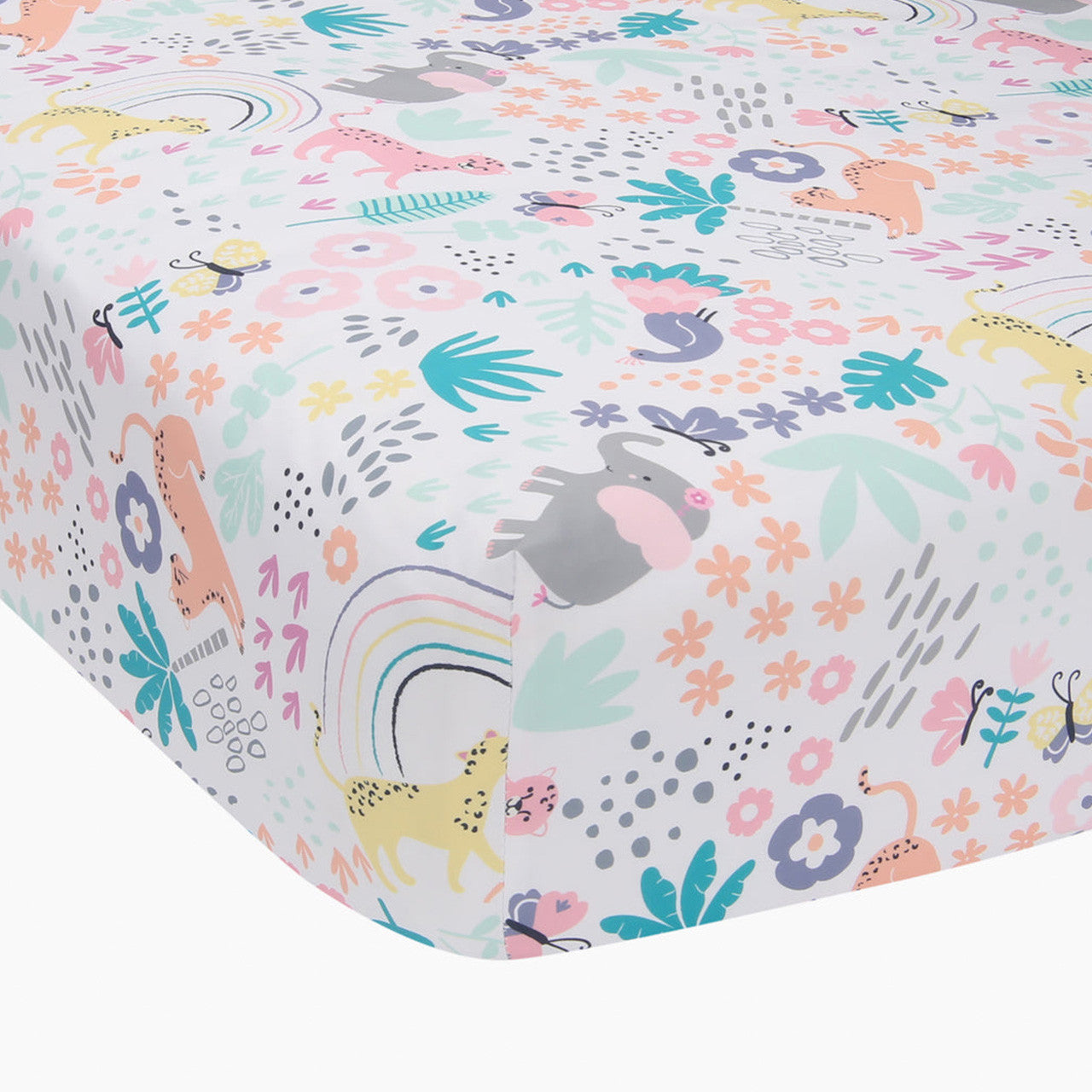 Bedtime Originals Rainbow Jungle 3-Piece Bedding Set- Bambi Baby