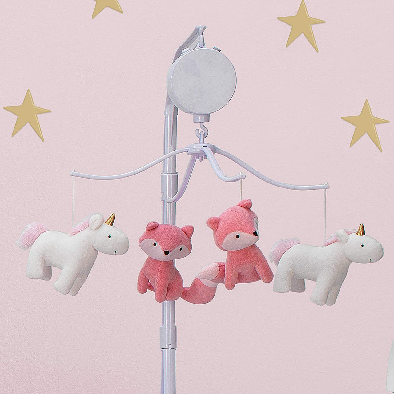Bedtime Originals Rainbow Unicorn Musical Mobile - Plays 20 minutes- Bambi Baby