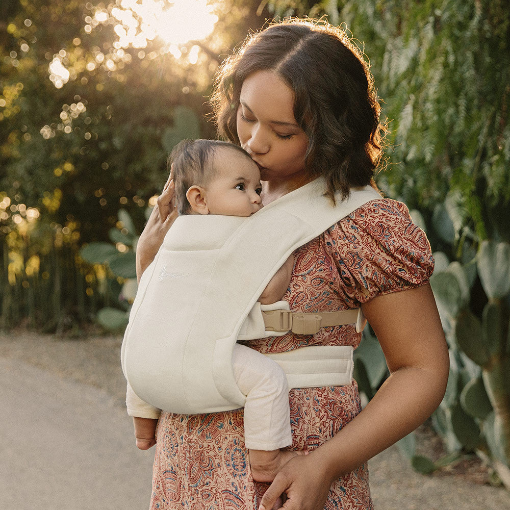 ergobaby carrier beige Ergobaby Embrace Baby Sling Carrier Newborn to Toddler - Breathable Baby Carriers For Summer - Sling Wrap Carrier with Hip Seat