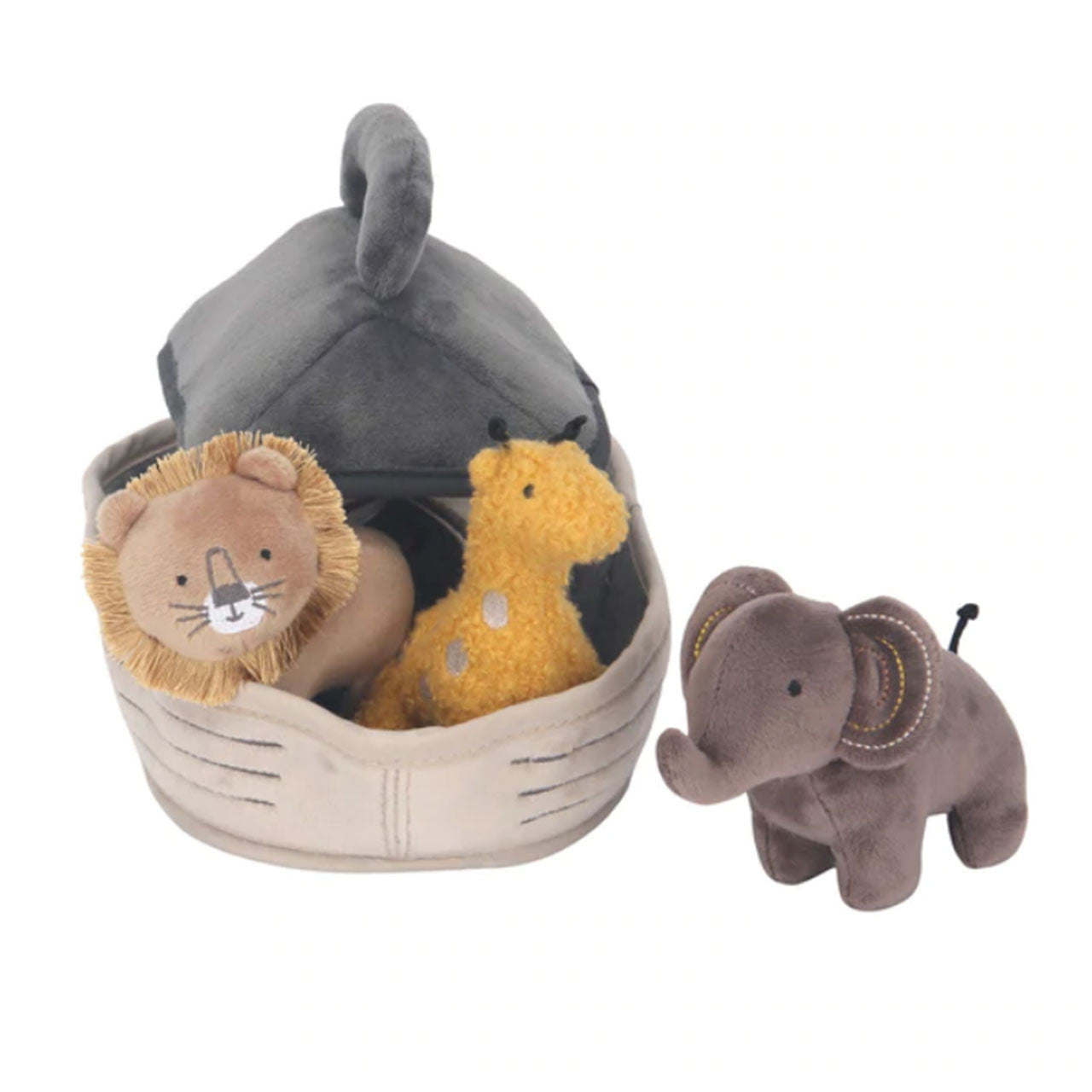 Lambs & Ivy Baby Noah Plush Set - Noah's Ark w/ Animals- Bambi Baby
