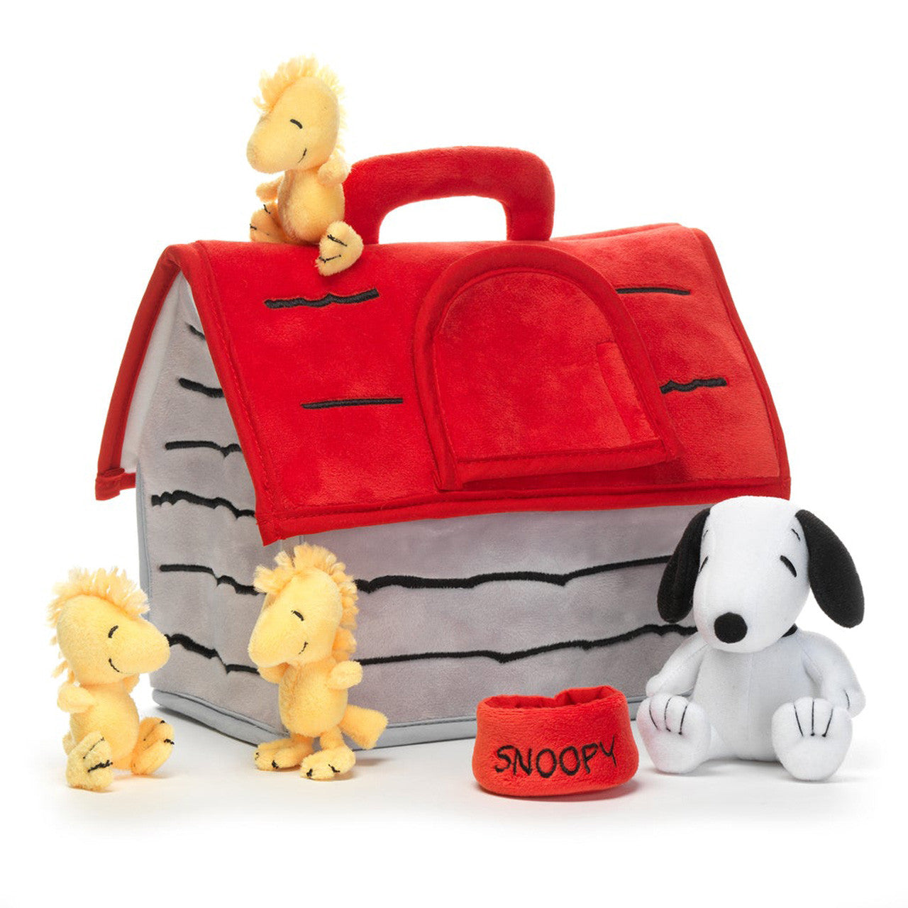 Lambs & Ivy Classic Snoopy Plush Set - Dog House w/ Animals- Bambi Baby