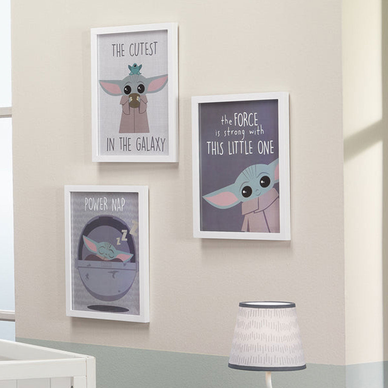 Lambs & Ivy Star Wars Mandalorian The Child Baby Yoda Unframed Wall Art Unframed Wall Art (3 Prints)- Bambi Baby