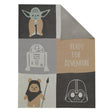 Lambs & Ivy Star Wars The Force Patchwork Knit Blanket - Bambi Baby