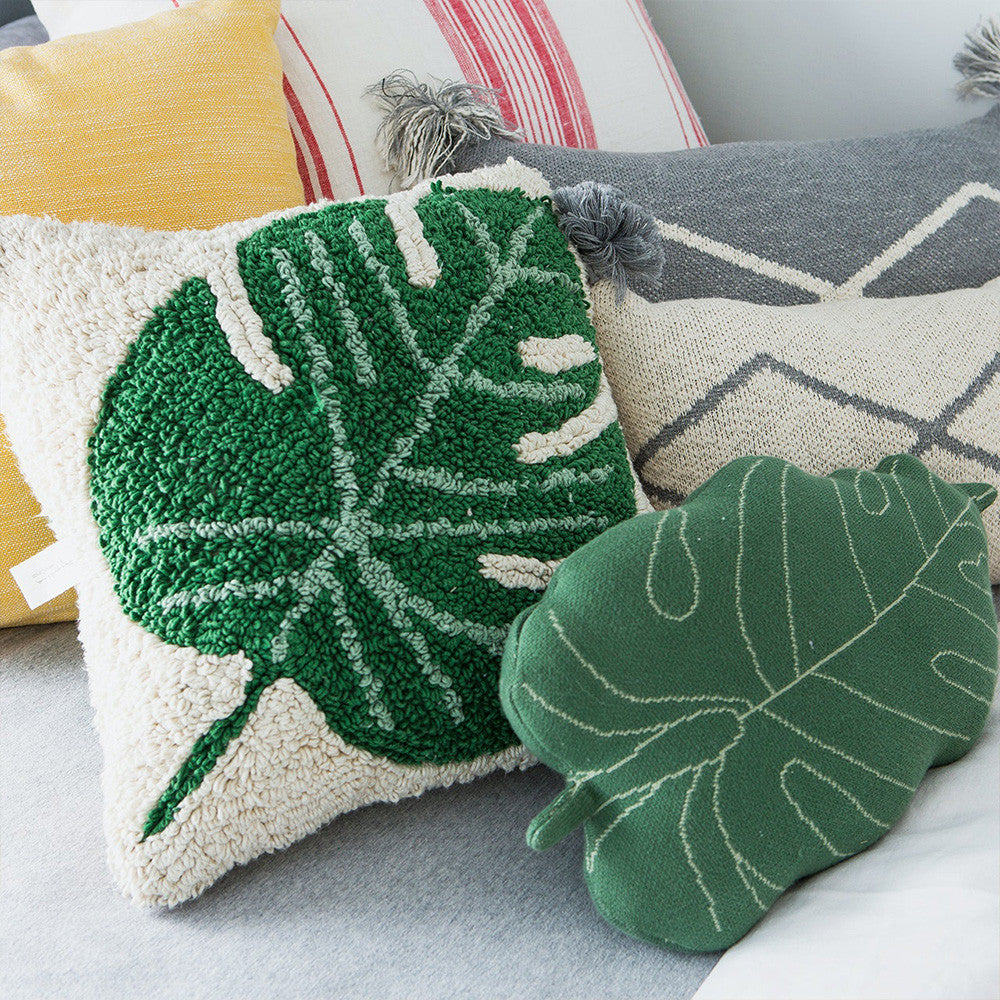 Lorena Canals Knitted Cushion Baby Leaf- Bambi Baby