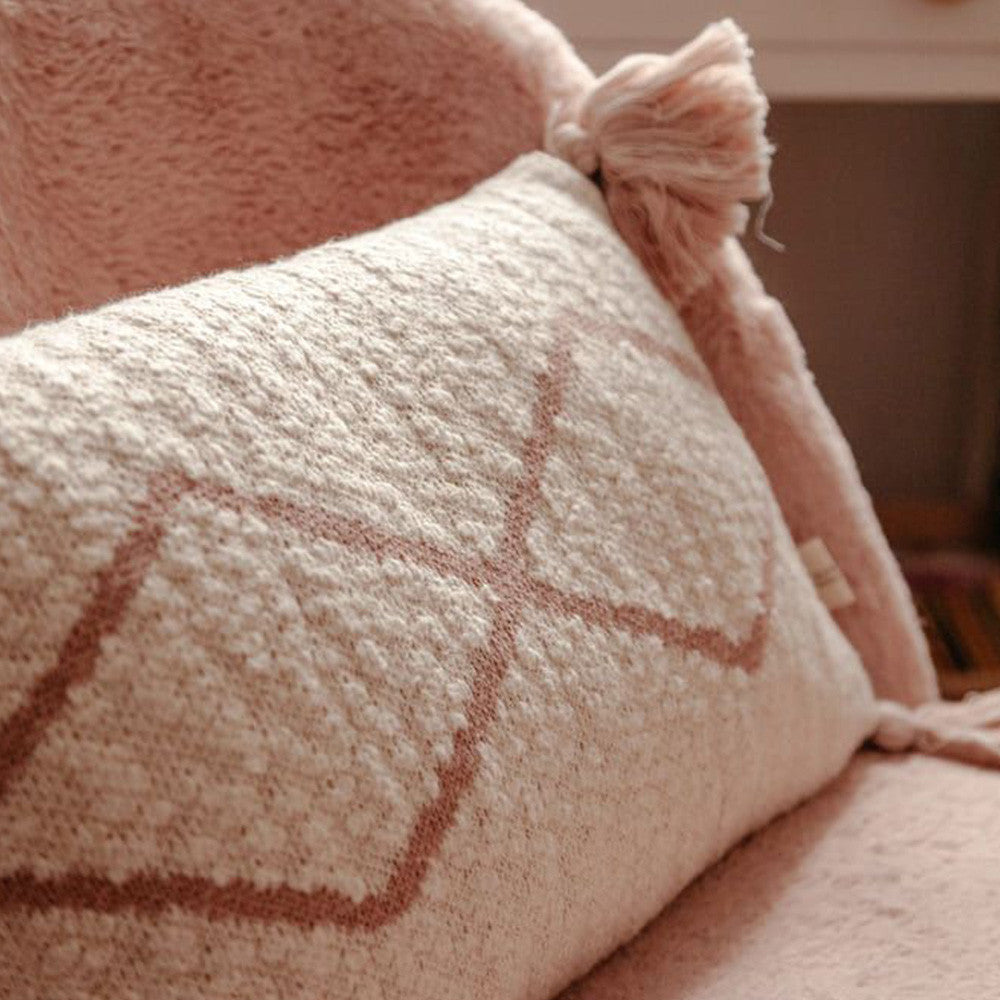 Lorena Canals Knitted Cushion Little Oasis Nat - Pale Pink- Bambi Baby