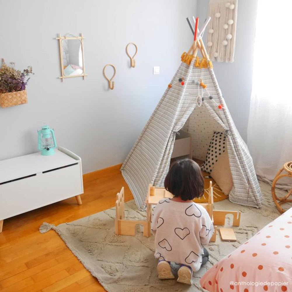 Lorena Canals Large Washable Rug Tribu Olive- Bambi Baby