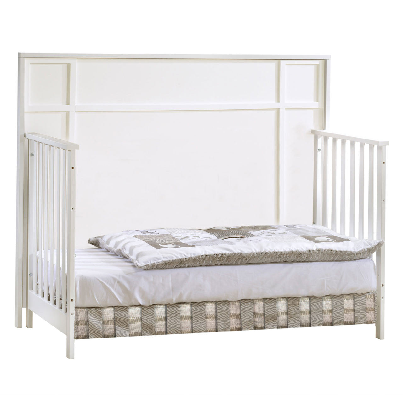 NEST Lello Convertible Crib in White- Bambi Baby