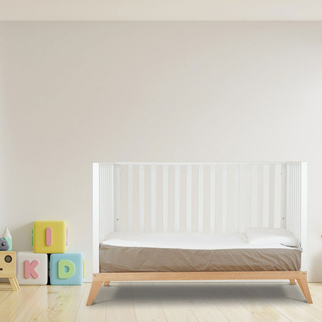 Pali Donatello Classico Crib in White/Natural- Bambi Baby