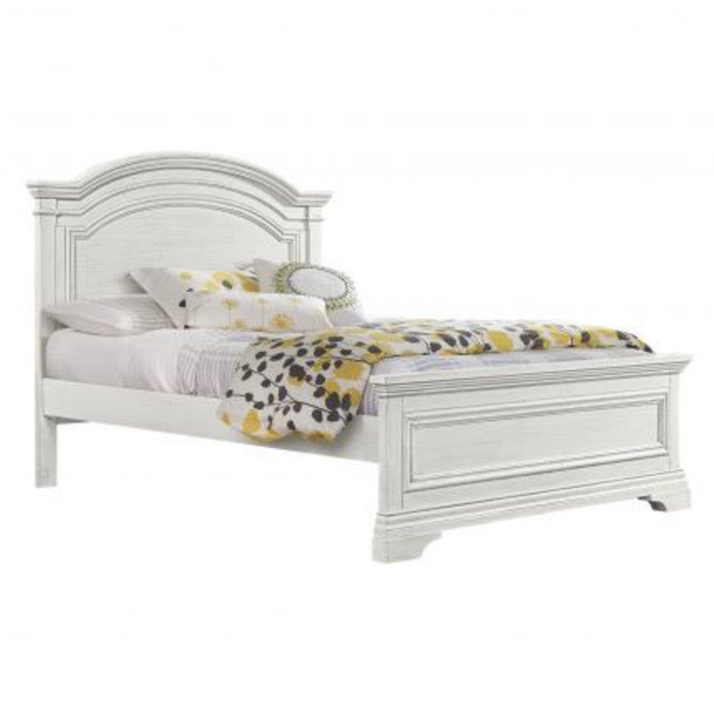 Westwood Olivia Youth Arch Top Complete Full Bed In Brushed White- Bambi Baby