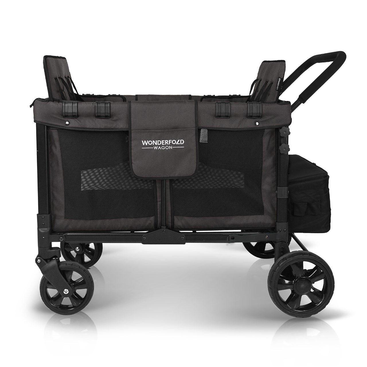 Wonderfold W4 OG Quad Stroller Wagon in Volcanic Black- Bambi Baby