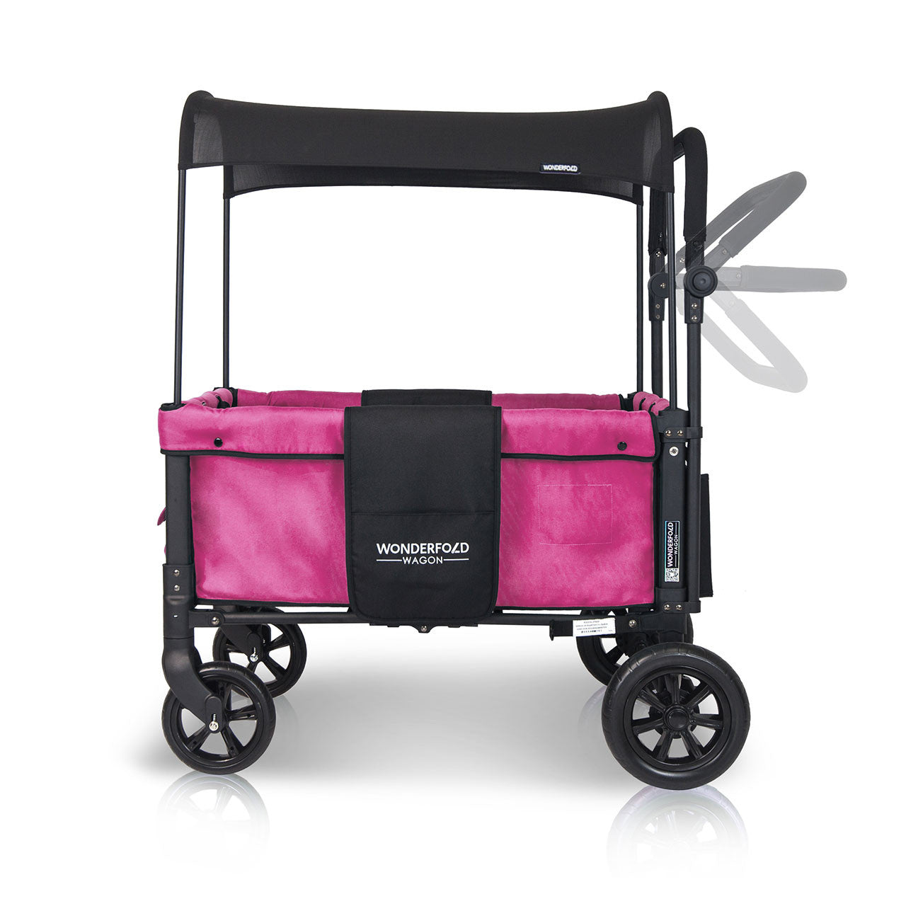 Wonderfold W1 OG Double Stroller Wagon in Fuchsia Pink- Bambi Baby