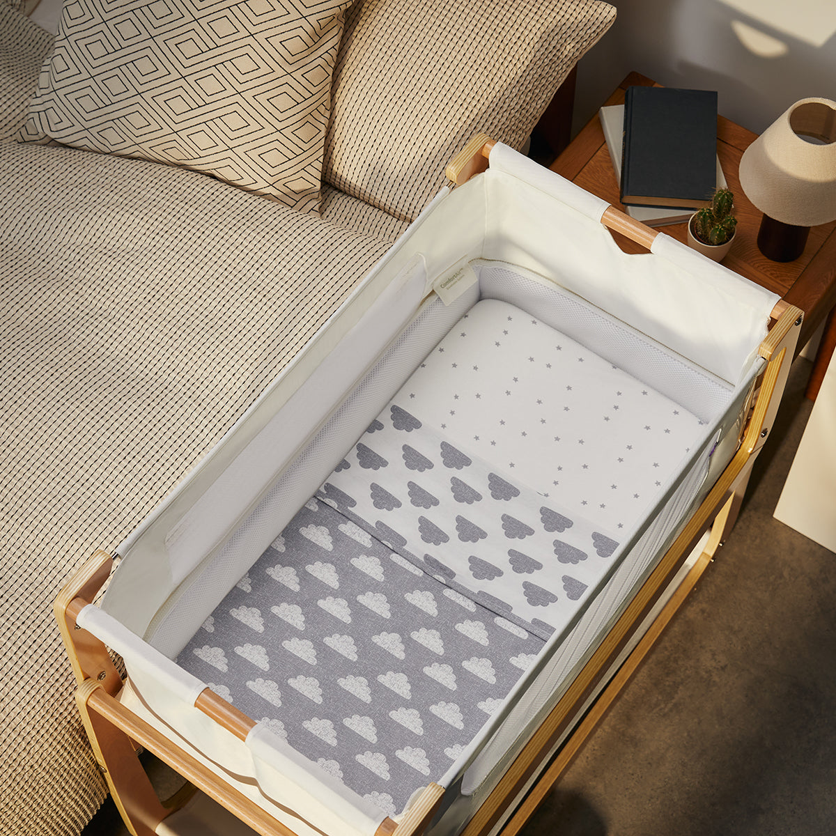 Snuz 3pc. Bassinet Bedding Set - Cloud- Bambi Baby