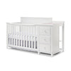 White Sorelle Berkley Convertible Crib with Changer - Side View | Bambi Baby